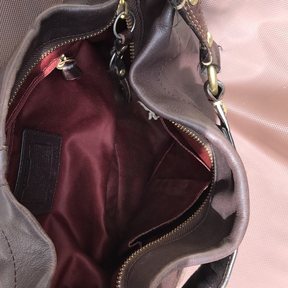 brown mint condition coach leather bag - Picture 4 of 7